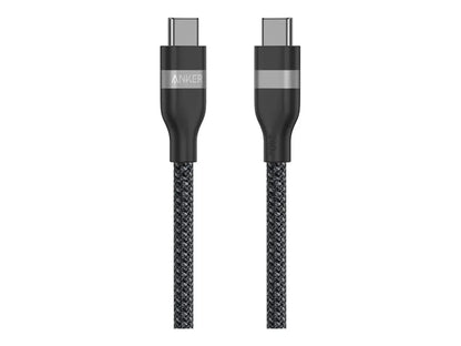 Anker USB-C to USB-C Cable Braided, 0.9m, 240W, Black | Anker USB-C Braided Cable, 0.9 m