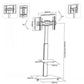 LH-GROUP FLOOR STAND WITH WHEELS 32-60"