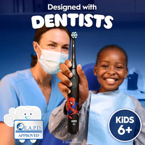 Oral-B Electric Toothbrush with Travel Case, 6Y+ | iO Kids Marvel Spiderman | Rechargeable | For kids | Number of brush heads included 1 | Number of teeth brushing modes 3