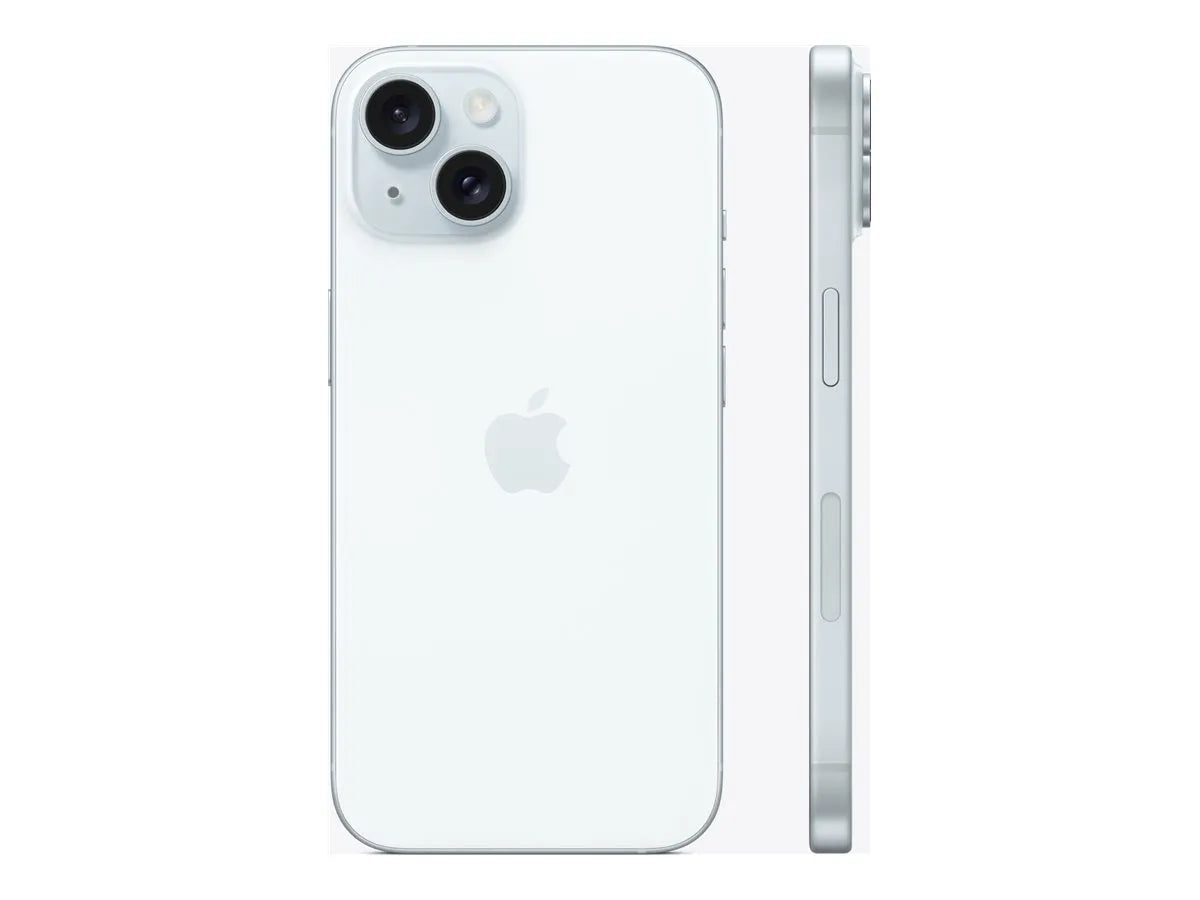 Apple | iPhone 15 | Blue | 6.1 " | Super Retina XDR display | 2556 x 1179 pixels | Apple | A16 Bionic | Internal RAM 6 GB | 128 GB | Dual SIM | 4G | Main camera resolution 48+12 MP | Secondary camera resolution 12 MP | iOS | 17