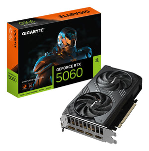 Graphics Card|GIGABYTE|NVIDIA|GeForce RTX 5060|2512 MHz|8 GB|GDDR7|128 bit|PCI Express 5.0|Active|GV-N5060WF2MAXOC-8GD