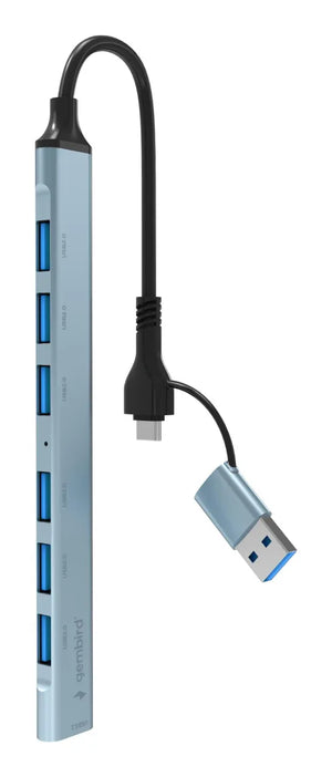 I/O HUB USB-A/USB-C 7PORT/UHB-ACM-U3P1U2P6-01 GEMBIRD