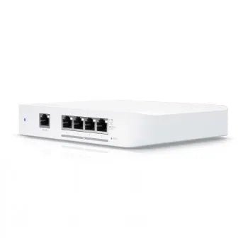 UBIQUITI COMPACT, 5-PORT, LAYER 2 SWITCH THAT SUPPORTS 10 GBE SPEEDS AND CAN BE POWERED WITH POE OR A 5V USB-C ADAPTER.