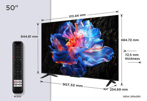 TV Set|TCL|50 "|4K Ultra HD|3840 x 2160 pixels|Flat|16:9|DLED|50V6C