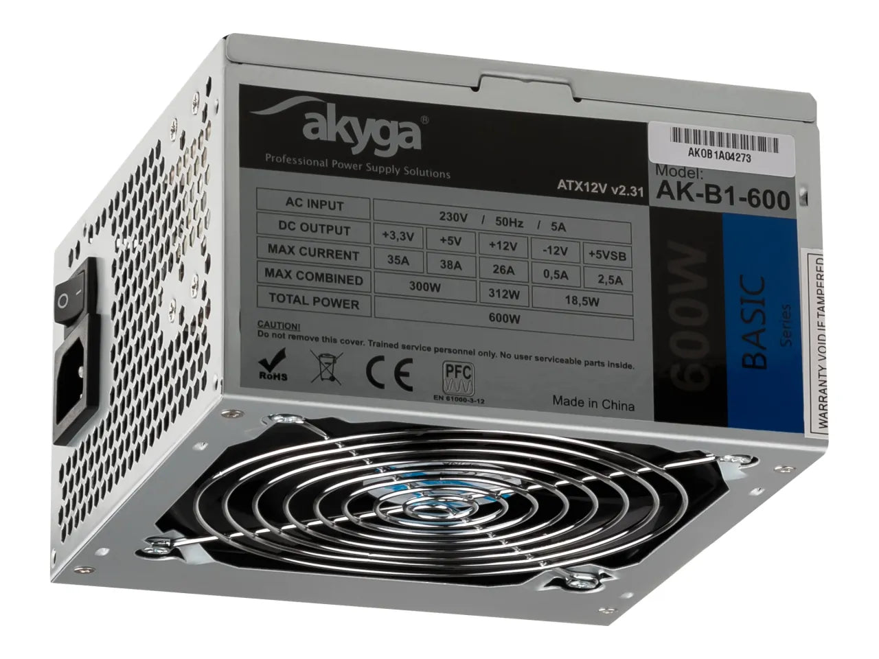 AKYGA AK-B1-600 Basic ATX Power Supply