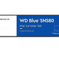 SSD|WESTERN DIGITAL|Blue SN580|250GB|M.2|PCIe Gen4|NVMe|TLC|Write speed 2000 MBytes/sec|Read speed 4000 MBytes/sec|2.38mm|TBW 150 TB|MTBF 1500000 hours|WDS250G3B0E