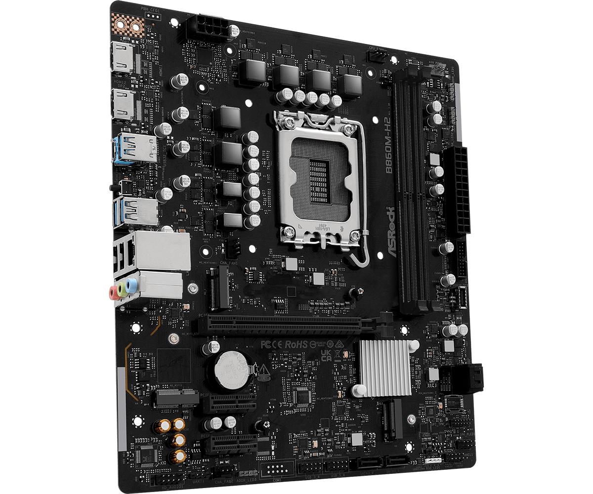 Mainboard|ASROCK|Intel B860 Express|LGA1851|Micro-ATX|Memory DDR5|Memory slots 2|B860M-H2