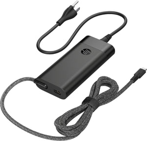 HP 110W USB-C (100W USB-C + 10W USB-A) Power Adapter Notebook Charger - Multi-Device Charging / fits ProBook 450 455, EliteBook 660 665 860 865, Firefly 14 16 G10 G10A G11 G11A with integrated and discrete graphics