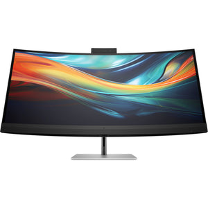 HP 740pm Series 7 Pro 5K Curved Conferencing Monitor - 39.7" 5120x2160 WUHD 300-nit AG, IPS HDR, 2x USB-C(100W)/HDMI/DisplayPort, 4x USB, speakers, 4K webcam, RJ-45 LAN, height adjustable/tilt/swivel, 3 years (replaces Z40c G3)