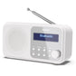Sharp DR-P420(WH) Tokyo Portable Digital Radio, FM/DAB/DAB+, Bluetooth 5.0, USB or Battery Powered, Snowy White | Sharp | Tokyo Portable Digital Radio | DR-P420(WH) | Bluetooth | White