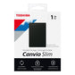 TOSHIBA Canvio Slim 1TB USB 3.2 black