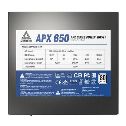 Power Supply|MONTECH|APX 650W|650 W|APX650