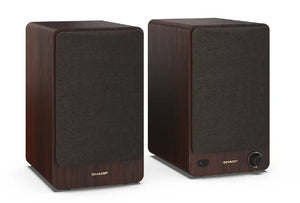Sharp CP-SS30 Bookshelf Speakers, Brown | Sharp | Speakers | CP-SS30(BR) Bookshelf | 60 W | Bluetooth | Wireless connection | Brown