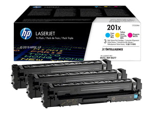 HP 201X 3-pack CMY Original Toners 2.3k