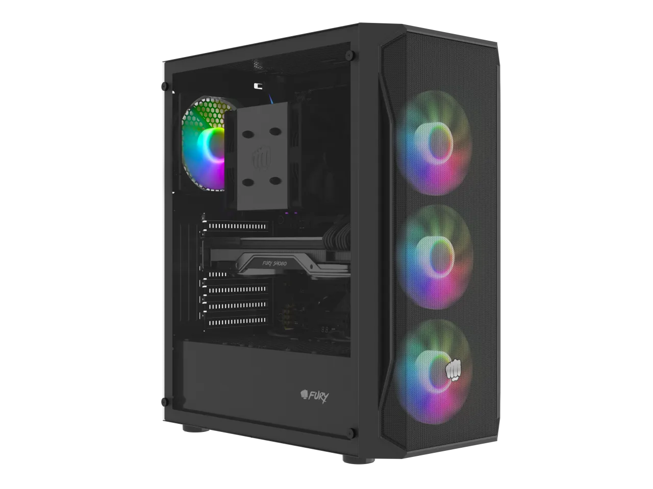 Fury PC Case | SHOBO SH4F RGB | Black | Midi-Tower