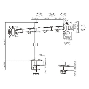 DISPLAY ACC MOUNTING ARM/17-32" MA-D2-01 GEMBIRD