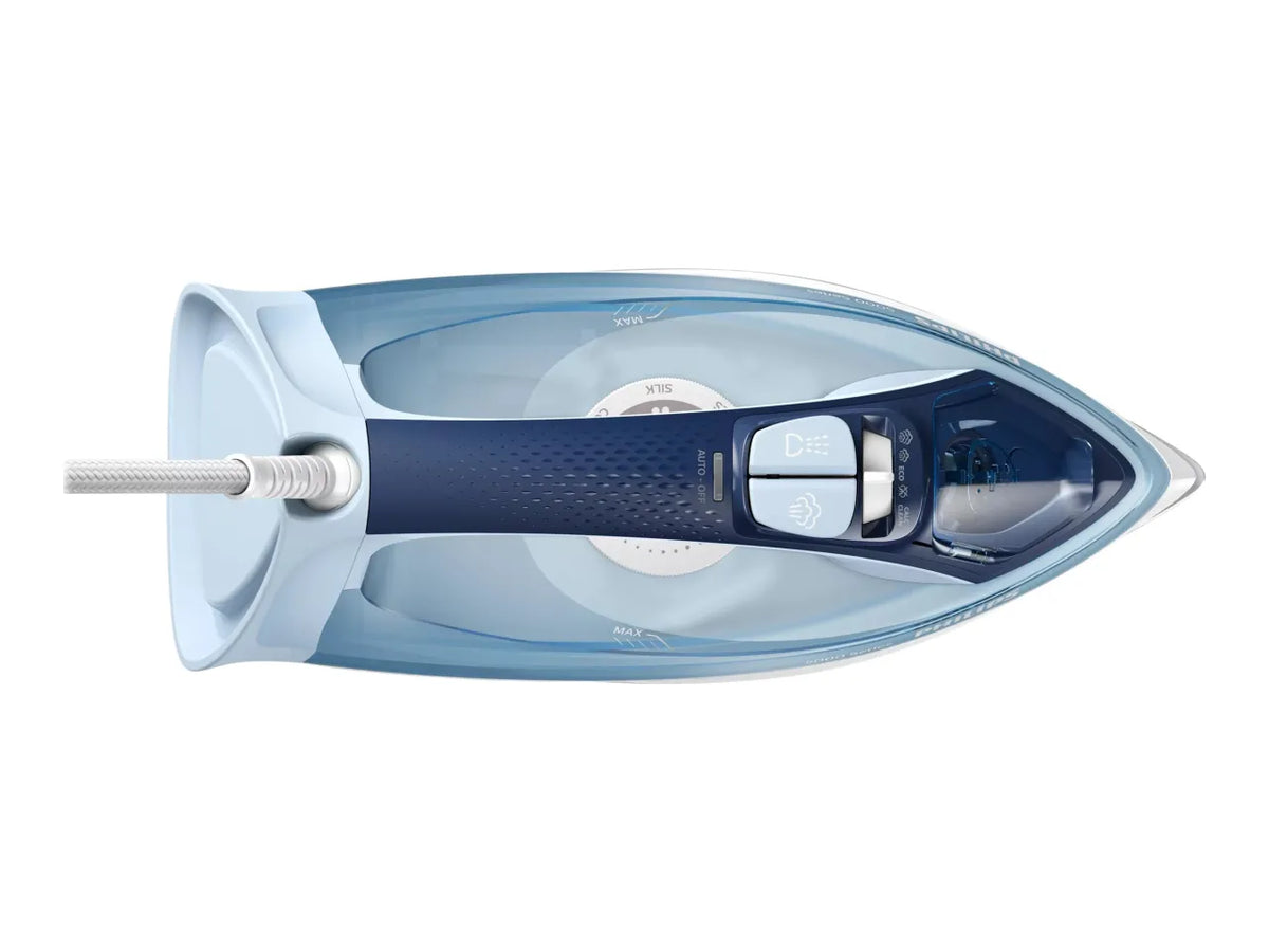 Philips | Iron | DST5030/20 | Steam Iron | 2400 W | Water tank capacity 320 ml | Continuous steam 45 g/min | Steam boost performance 180 g/min | Blue/White