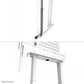 NEOMOUNTS BY NEWSTAR MOTORISED WALL STAND INCL. STORAGE BOX, 10 CM. WHEELS VESA 100X100 UP TO 800X600 WHITE