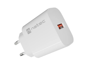 Natec Ribera USB Charger 1X USB-A 18W, White