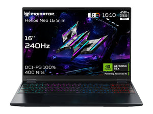 Acer | Predator Helios Neo 16S AI PHN16S-71-95J5 | Black | 16 " | OLED | WQXGA | 240 Hz | Intel Core Ultra 9 | 275HX | 64 GB | DDR5 | Solid-state drive capacity 1000 GB | NVIDIA GeForce RTX 5070 Ti | Windows 11 Home | Keyboard language English | Keyb...
