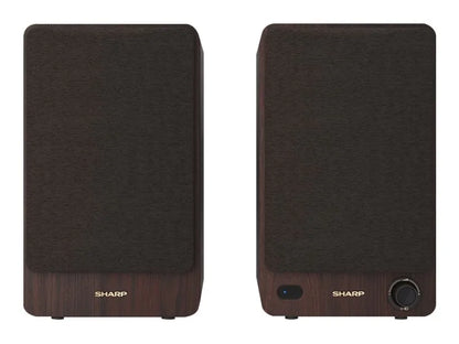 Sharp CP-SS30 Bookshelf Speakers, Brown | Sharp | Speakers | CP-SS30(BR) Bookshelf | 60 W | Bluetooth | Wireless connection | Brown