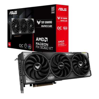 Graphics Card|ASUS|AMD Radeon RX 9060 XT|16 GB|GDDR6|128 bit|PCIE 5.0 16x|Triple slot Fansink|1xHDMI|2xDisplayPort|TUF-RX9060XT-O16G-GAMING