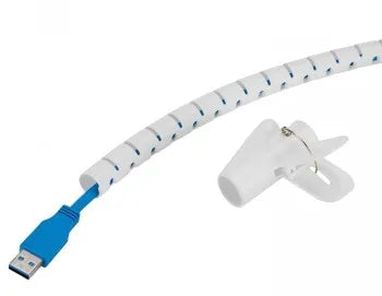 NEOMOUNTS SPIRAL CABLE WRAP, Ø15 MM., MULTIPLE CABLES, WHITE