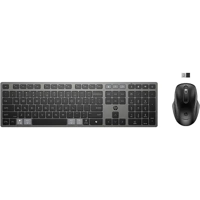 HP 725 Wireless Mouse Keyboard Combo - Multi-Device, Dual-Mode, Programmable, Rechargeable, 4000 dpi, spill resistant - Nightfall Black - ENG
