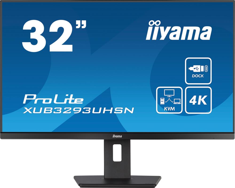 LCD Monitor|IIYAMA|XUB3293UHSN-B5|32"|4K|Panel IPS|3840x2160|16:9|Matte|5 ms|Speakers|Swivel|Height adjustable|Tilt|Colour Black|XUB3293UHSN-B5