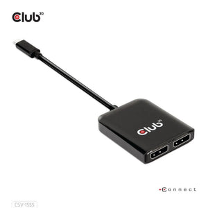 I/O HUB USB-C TO DP DUAL/CSV-1555 CLUB3D