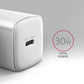 AXAGON Sil wallcharger 1x port USB-C, PD3.0 /PPS/QC4+/SFC/AFC/Apple, 30w | ACU-PD30W