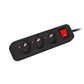 Lanberg Cable Power Strip, 3X French Outlets with Switch, Quality-Grade Copper, 3 m | PS1-03E-0300-BK