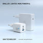 Fixed GaN Network Charger Mini with 2xUSB-C and USB output, PD support, 100 W, white | FIXCG100M-2C1A-WH
