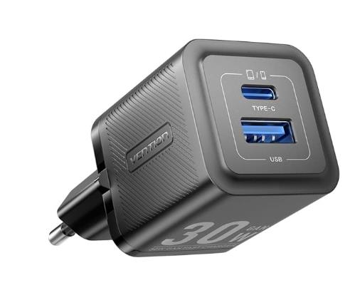 MOBILE CHARGER WALL USB +CABLE/30W 2P TZ-FEQB0-EU-01 VENTION