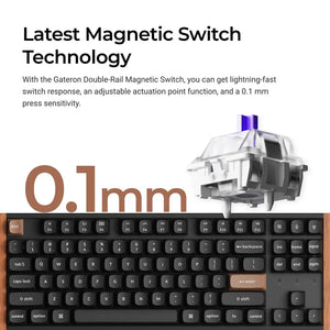 KEYCHRON K8 HE SE - US Layout - Gateron Magnetic Nebula - Carbon Black Wireless Keyboard
