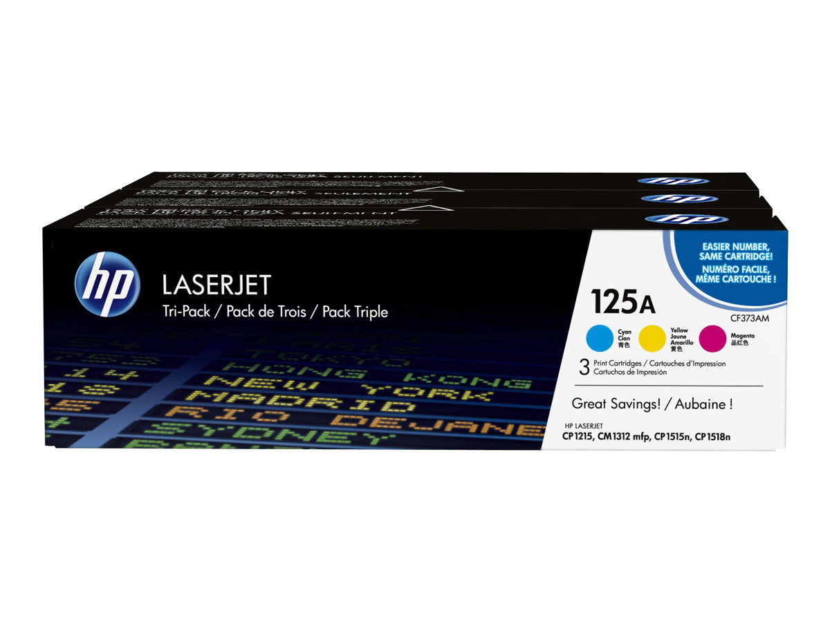 HP 125A CYM Tri-Pack LaserJet Toner Cart