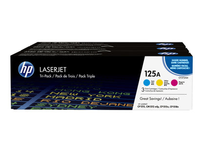 HP 125A CYM Tri-Pack LaserJet Toner Cart