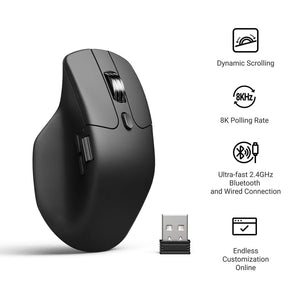 Keychron M6 Silent (8000Hz) Black Wireless Mouse