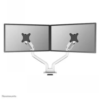 NEOMOUNTS SELECT DESK MOUNT, DOUBLE DISPLAY (TOPFIX CLAMP &GROMMET) WHITE