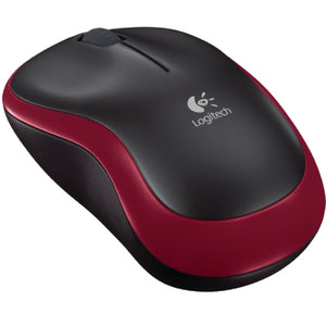 LOGITECH M185 cordless Notebook Mouse USB black red