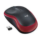 LOGITECH M185 cordless Notebook Mouse USB black red