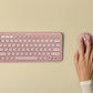  Logitech M350s - Optical mouse - Pebble 2 - tonal rose