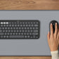 Logitech Pebble 2 M350s Wireless Mouse, RF Wireless + Bluetooth, 4000 DPI, Tonal Graphite