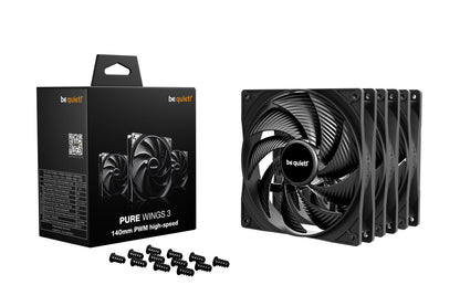CASE FAN 140MM PURE WINGS 3/PWM HS 3PACK BL138 BE QUIET