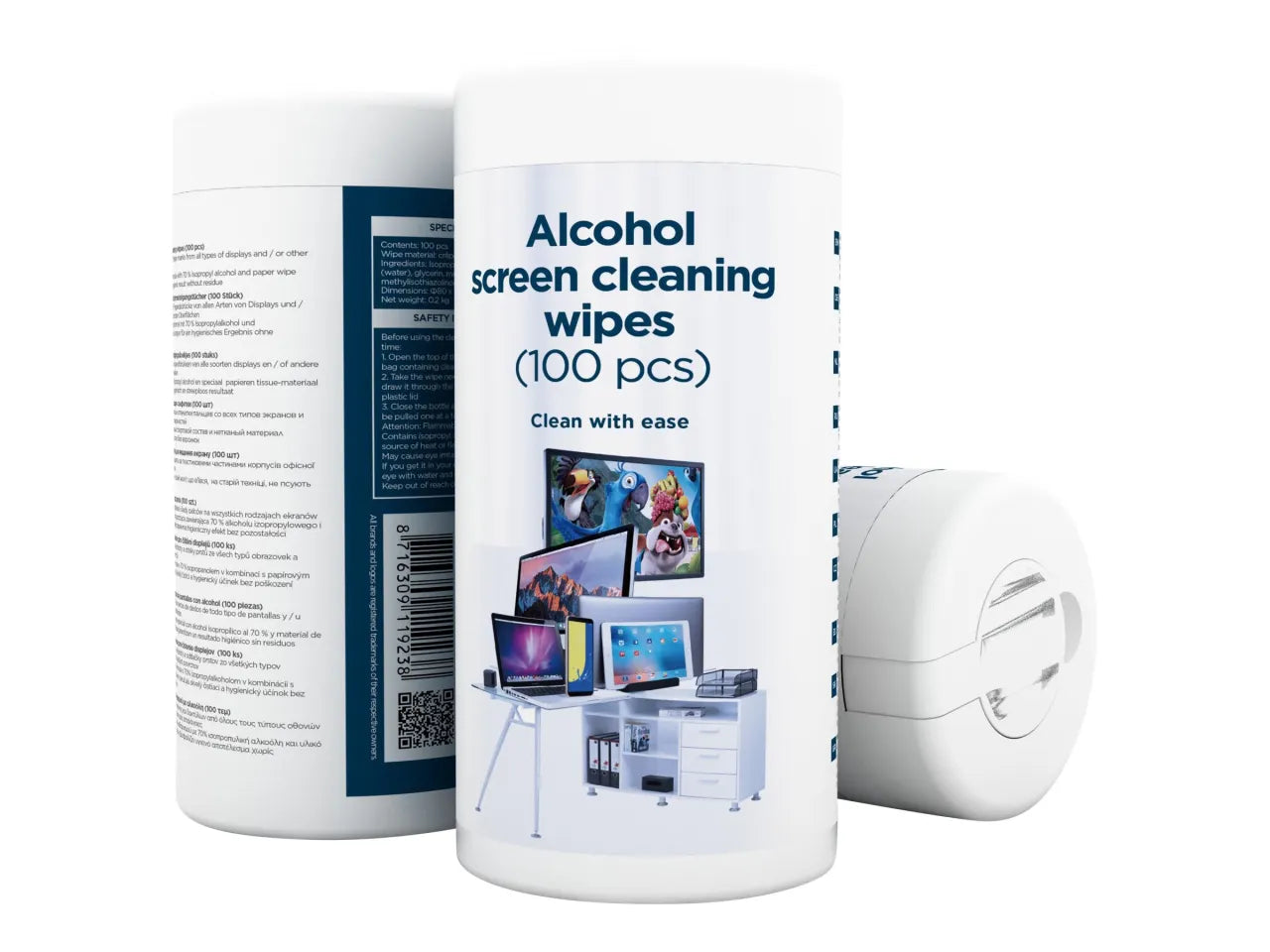 Gembird | Alcohol Screen Cleaning Wipes (100 pcs) | CK-AWW100-01 | Screen cleaning wipes