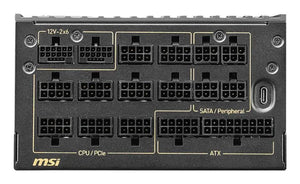 Power Supply|MSI|MEG AI1600T PCIE5|ATX 3.1|1600 Watts|Efficiency 80 PLUS TITANIUM|MEGAI1600TPCIE5