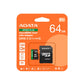 MEMORY MICRO SDXC 64GB UHS-I/UD64GUI3V30A2SP-RA1 ADATA