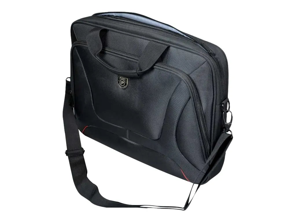 PORT DESIGNS | Courchevel | Fits up to size 15.6 " | Messenger - Briefcase | Shoulder strap | Black