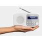 Sharp DR-P420(WH) Tokyo Portable Digital Radio, FM/DAB/DAB+, Bluetooth 5.0, USB or Battery Powered, Snowy White | Sharp | Tokyo Portable Digital Radio | DR-P420(WH) | Bluetooth | White
