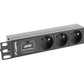 Lanberg Power Distribution Unit (PDU) 10" 1U 16A 2m 3x French Outlets | PDU-03E-0200-BK
